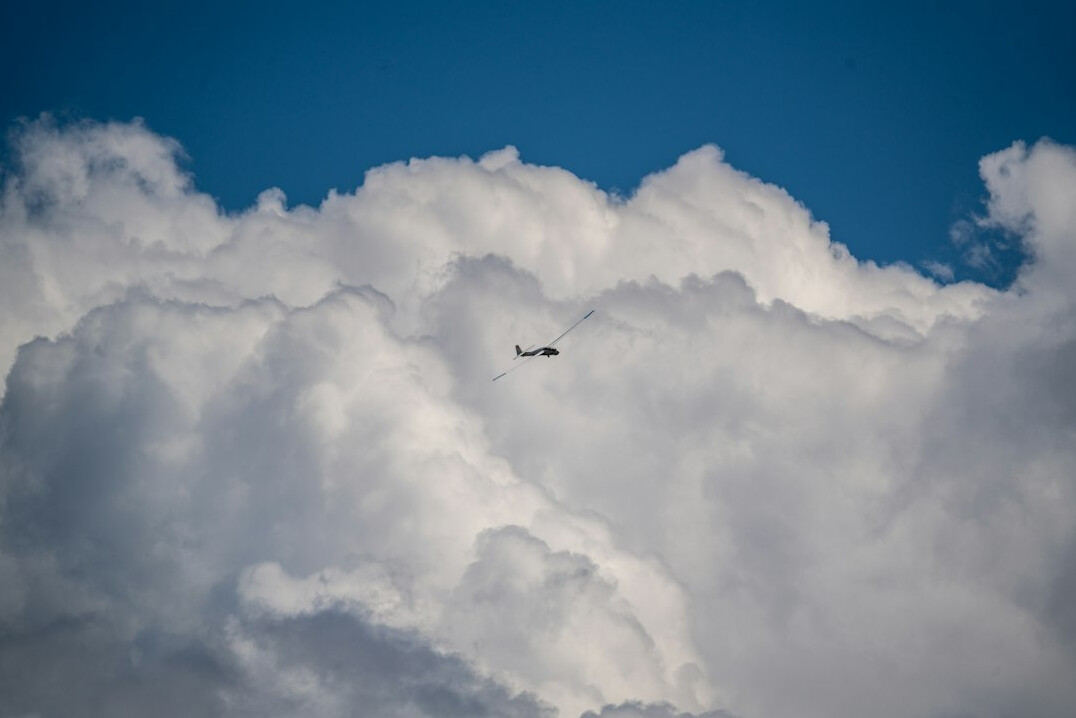 vintage airplane in clouds